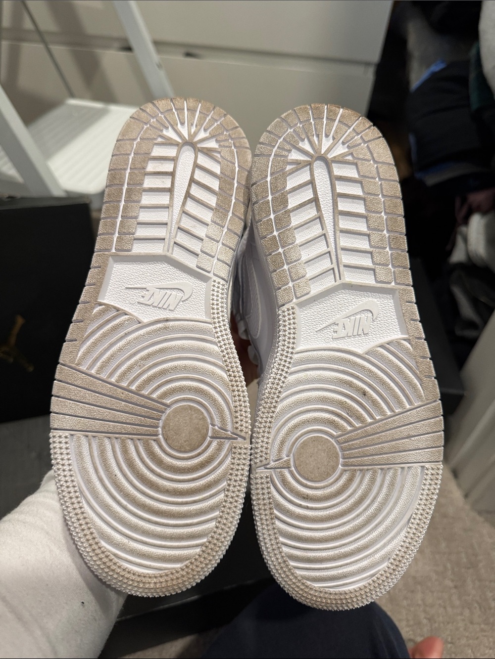 Jordan Kids' White High-Top Sneakers - Picture 3 of 3